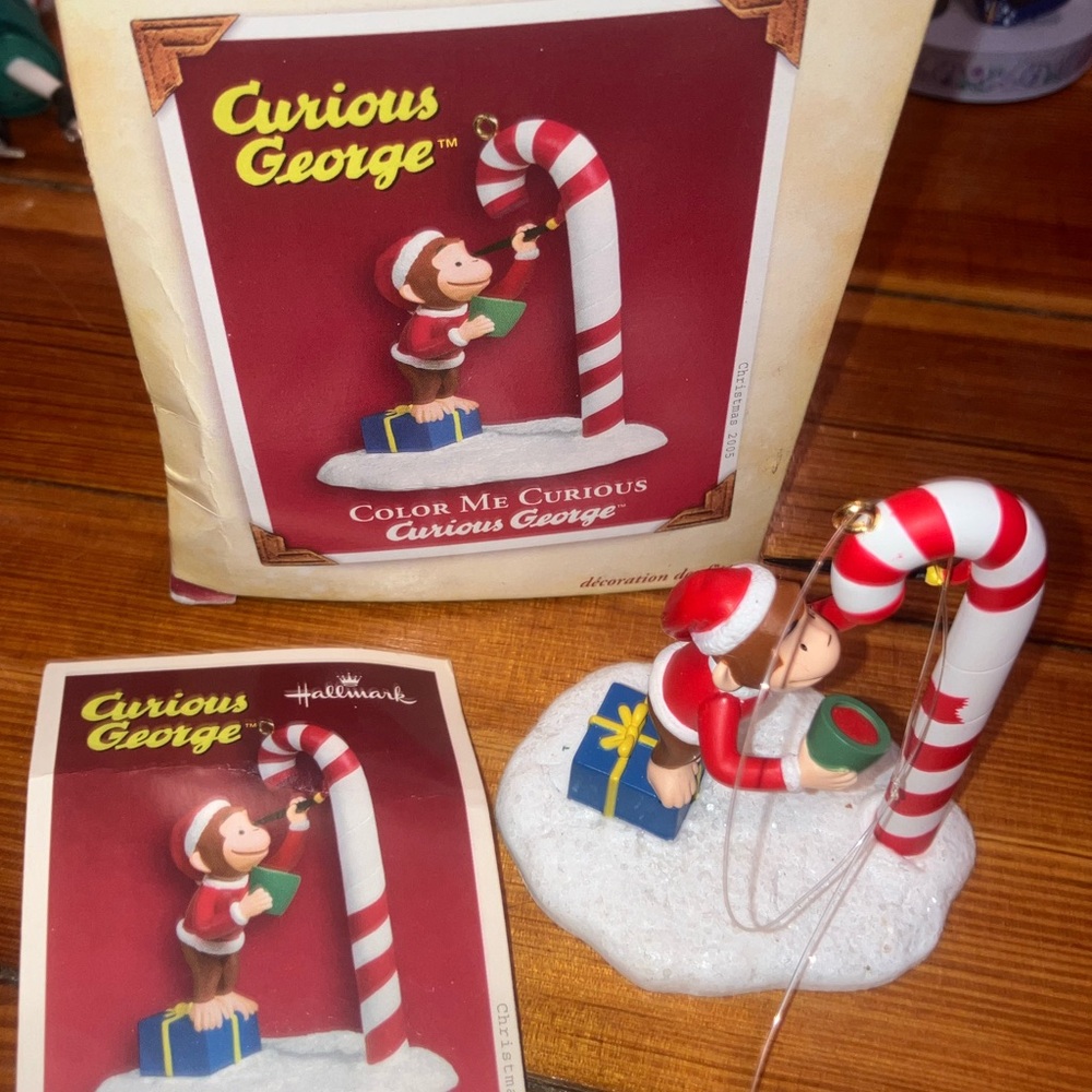 Vintage hallmark ornament curious George